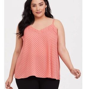 Torrid SOPHIE - CORAL DOT GEORGETTE CAMI size 2X